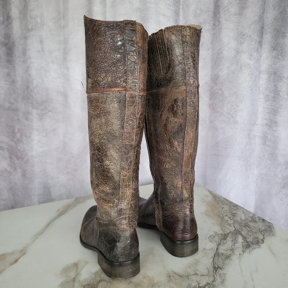 STEVEN by Steve Madden REINS Distressed Knee High Boots Size 6 Women's